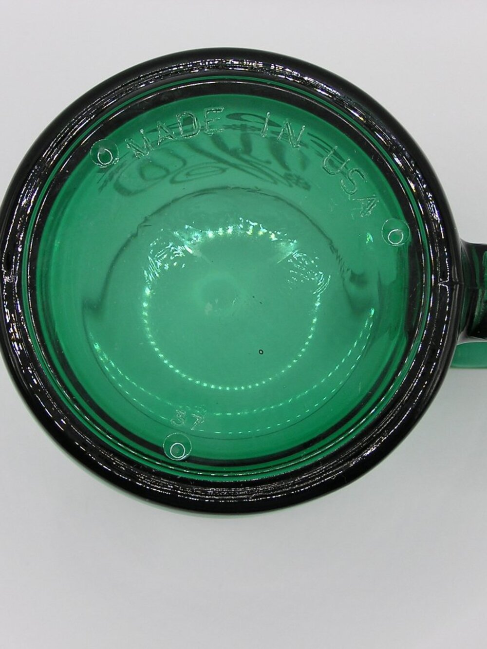 Vintage Emerald Green Ski Taos Glass Coffee Mug - Picture 6 of 8